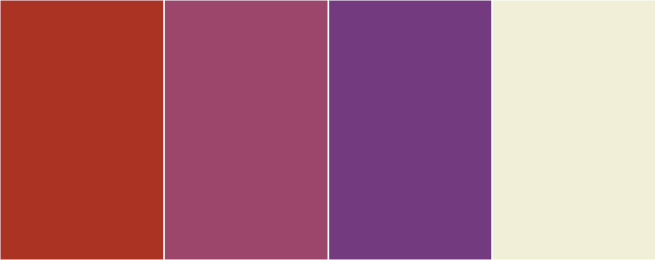 Color storey purple red and blue